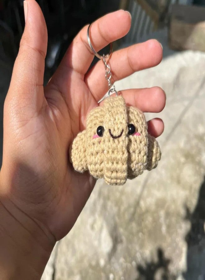 TinyHugs Crochet Keychain - Crossiant Bakery-Themed Plush Charm | Cute Mini Bread Toy for Bags, Keys & Gifts | Amigurumi French Pastry Keyring for Food Lovers - Image 3