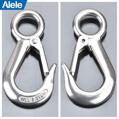 Alele 0.5T Crane Scale Grab Hooks,Slip Hooks,Stainless Steel Lifting Hook Rigging Accessory (Grab Hooks 500kg) - Image 2