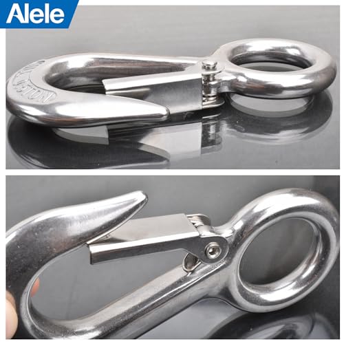 Alele 0.5T Crane Scale Grab Hooks,Slip Hooks,Stainless Steel Lifting Hook Rigging Accessory (Grab Hooks 500kg) - Image 3