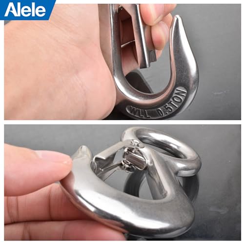 Alele 0.5T Crane Scale Grab Hooks,Slip Hooks,Stainless Steel Lifting Hook Rigging Accessory (Grab Hooks 500kg) - Image 5