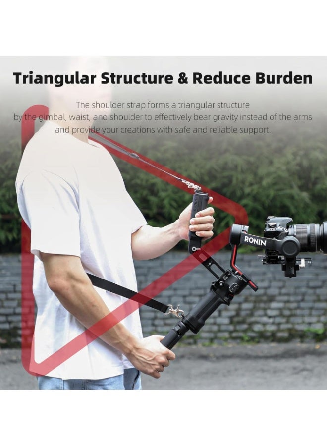 سني لايف Gimbal Stabilizer Lanyard Decompression Shoulder Strap for DJI RS 3/RS 4/RS4 PRO Aluminum Alloy Fixed Base Gimbal Stabilizer Accessories - Image 3