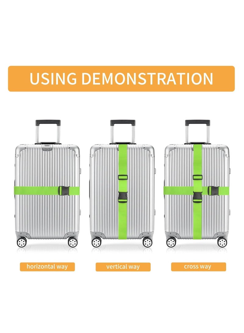 Oasisgalore 4PCS Luggage Straps 79" Long Belts Heavy Duty Suitcase Cross Luggage Strap With Buckle for Travel  - Image 2