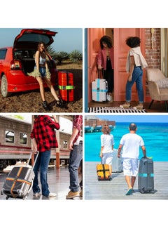 Oasisgalore 4PCS Luggage Straps 79" Long Belts Heavy Duty Suitcase Cross Luggage Strap With Buckle for Travel  - Image 4