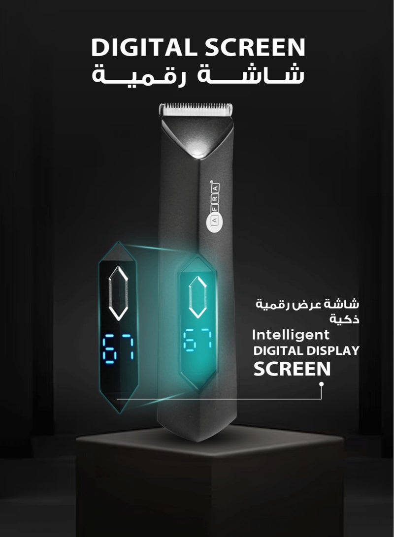 AFRA Body Trimmer for Men, Men Grooming for Groin and Body,Electric Ball Trimmer,Safe Body Shaver Groomer Rechargeable Waterproof Wet/Dry Led Display USB Charging With Cleaning Brush - Image 3