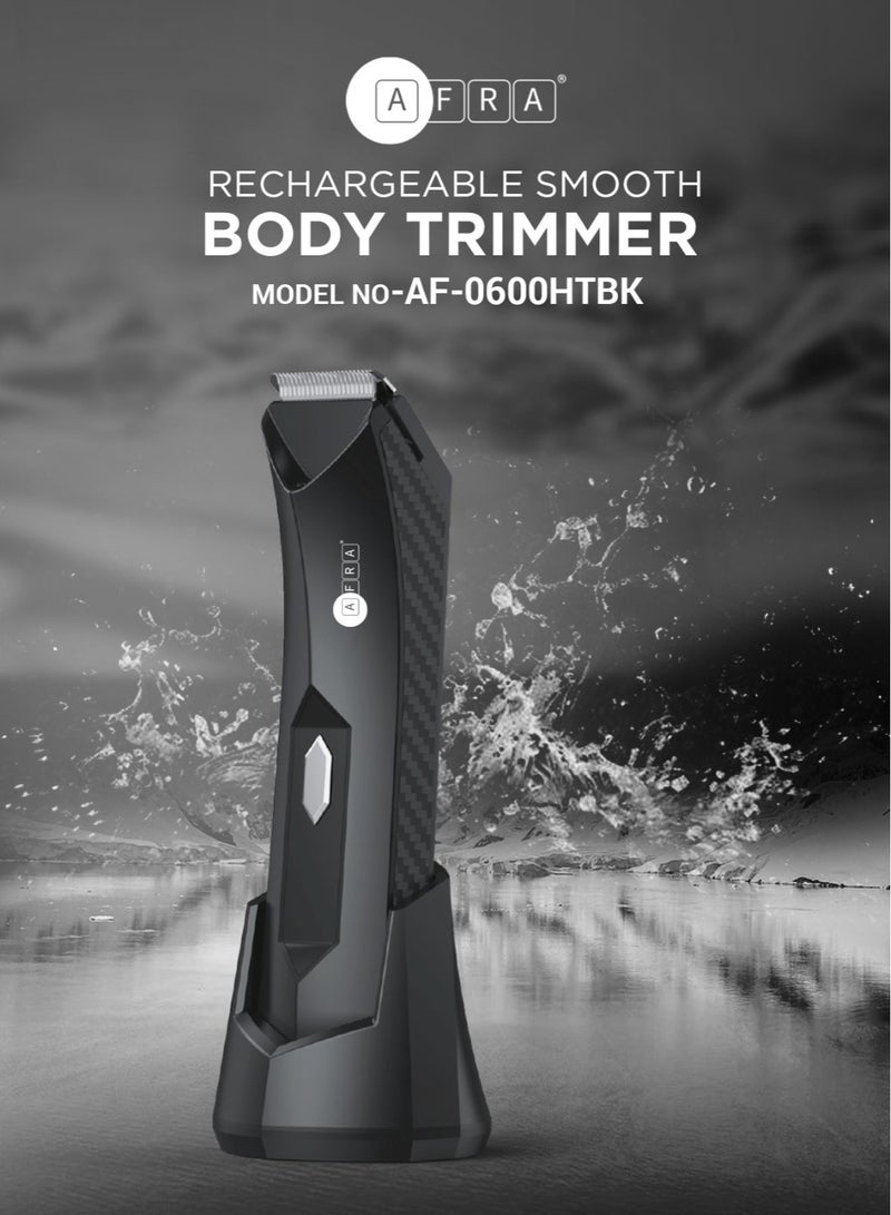 AFRA Body Trimmer for Men, Men Grooming for Groin and Body,Electric Ball Trimmer,Safe Body Shaver Groomer Rechargeable Waterproof Wet/Dry Led Display USB Charging With Cleaning Brush - Image 1