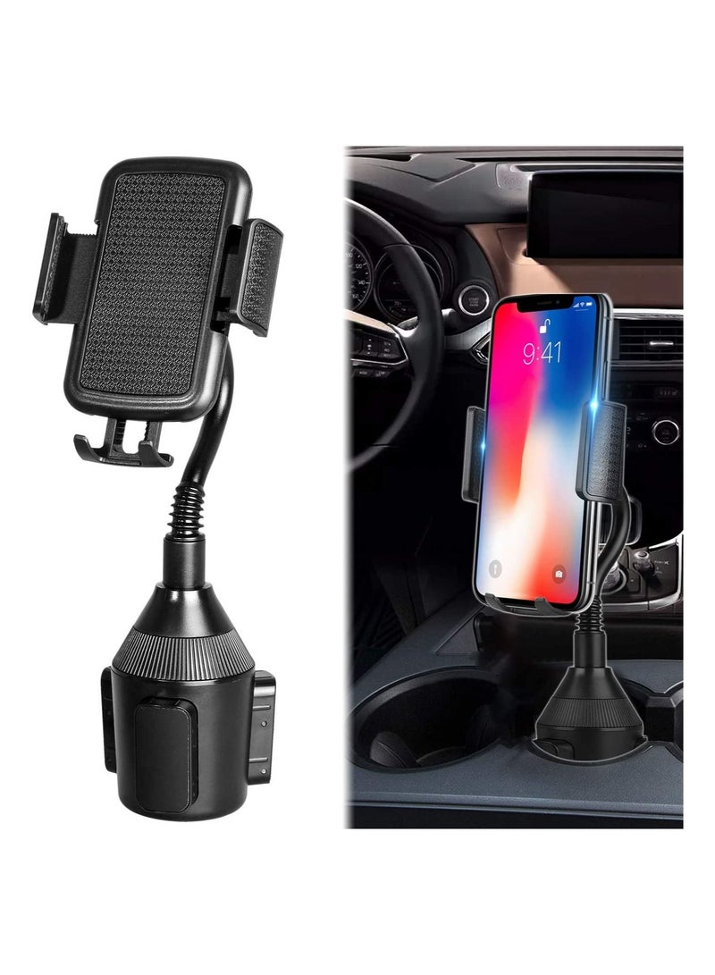 ELTRAZONE Cup Holder Phone Mount for Car, Truck Mount Gooseneck Cup Holder Stand Phone Holder Compatible with iPhone Xs XS Max XR X 8 Plus 7 6s 6 Plus - Image 1