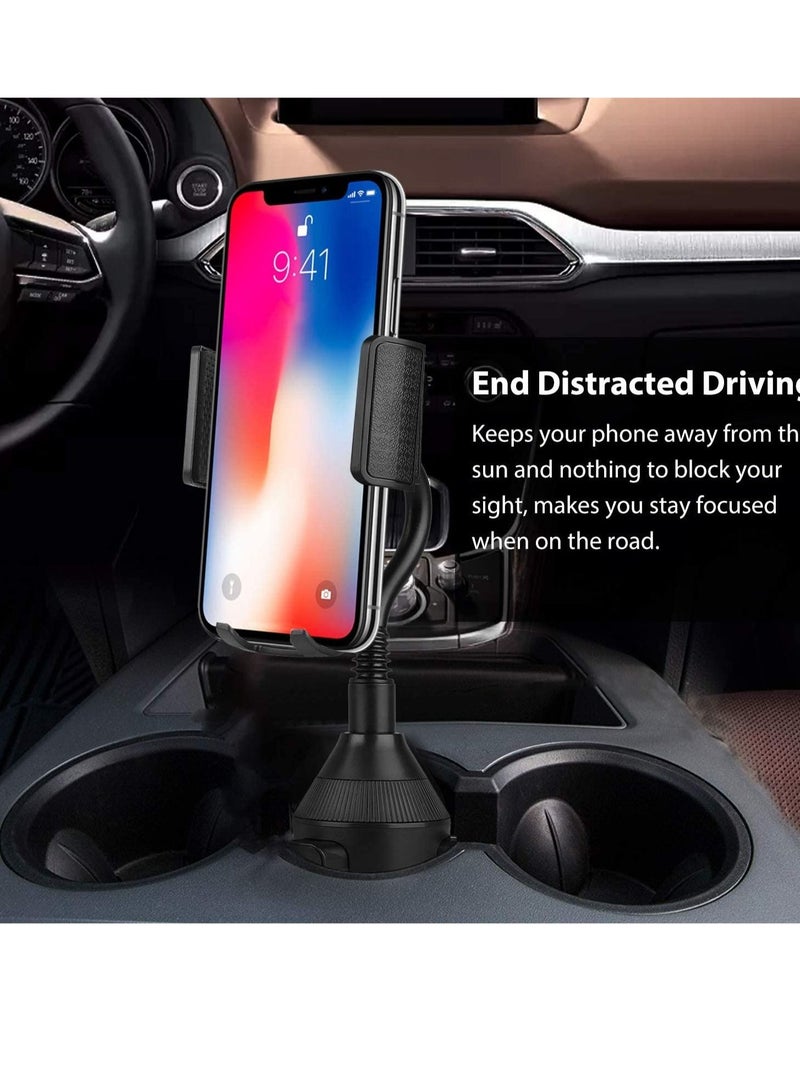 ELTRAZONE Cup Holder Phone Mount for Car, Truck Mount Gooseneck Cup Holder Stand Phone Holder Compatible with iPhone Xs XS Max XR X 8 Plus 7 6s 6 Plus - Image 2