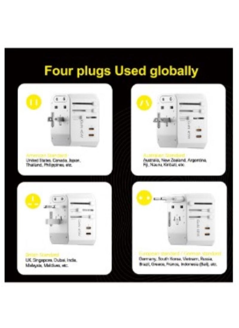 Generic 308MAX Universal Travel Plug Adapter 45W International Worldwide Multi Adapter with USB + Type-C PD  - Image 4