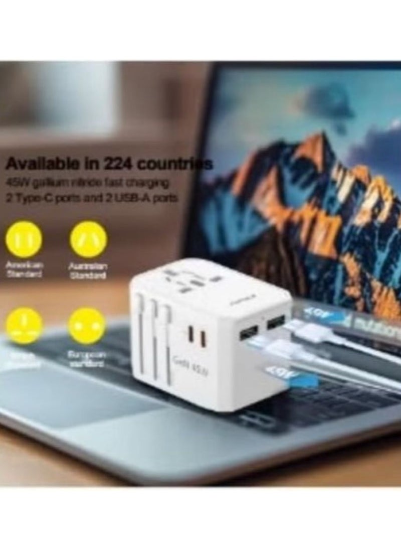 Generic 308MAX Universal Travel Plug Adapter 45W International Worldwide Multi Adapter with USB + Type-C PD  - Image 3