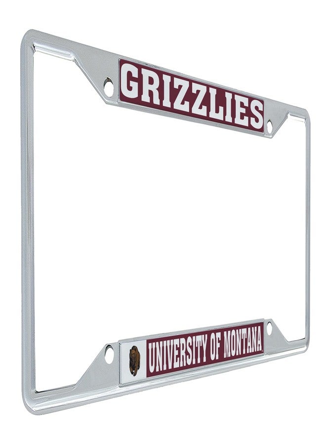 Desert Cactus University of Montana Grizzlies UM Griz UMont Car Accessories Metal License Plate Frame and Tag Holder for Front or Rear of Car (Mascot) - Image 2
