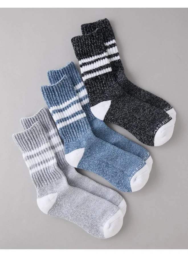 American Eagle AE Retro Crew Socks 3-Pack