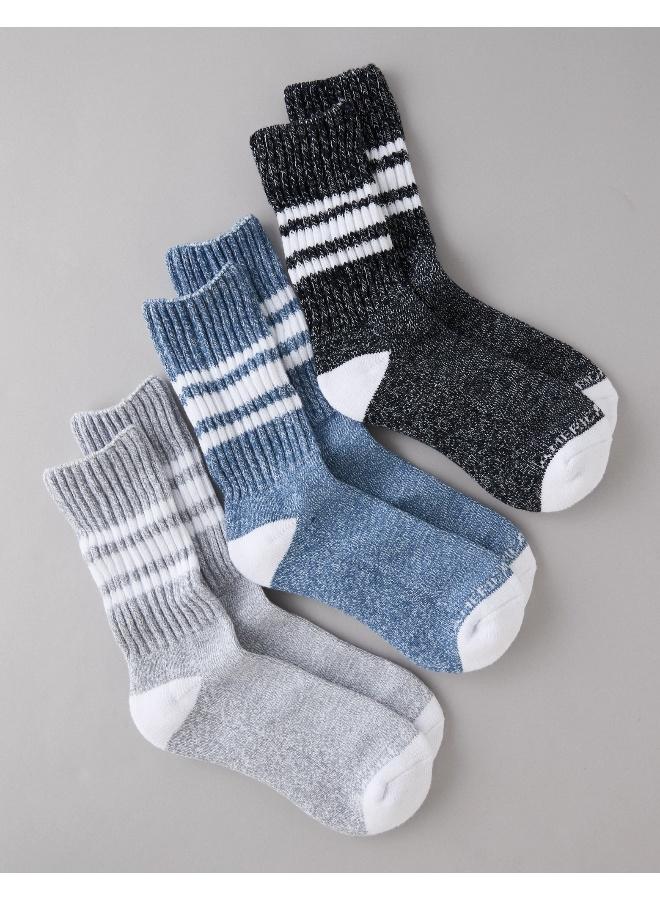 American Eagle AE Retro Crew Socks 3-Pack - Image 1