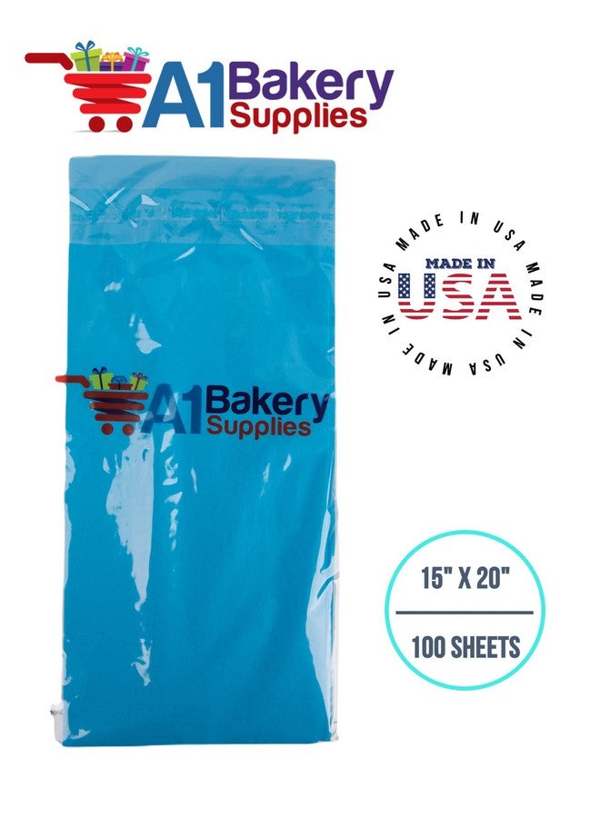 A1 Bakery Supplies Turquoise Tissue Paper 15 X 20 100Pk Premium Tissue Paper A1 Bakey Supplies - Image 3