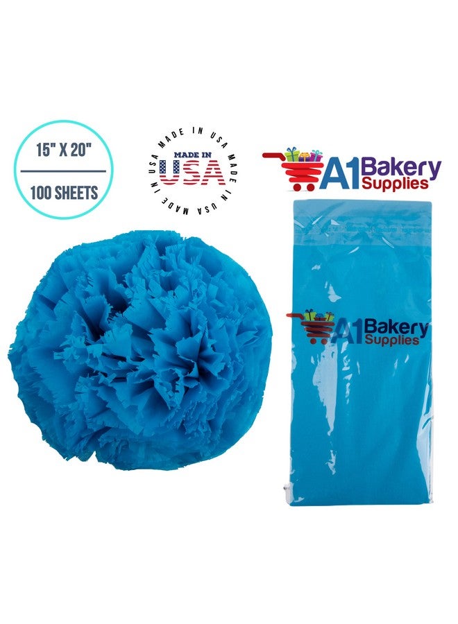 A1 Bakery Supplies Turquoise Tissue Paper 15 X 20 100Pk Premium Tissue Paper A1 Bakey Supplies - Image 2