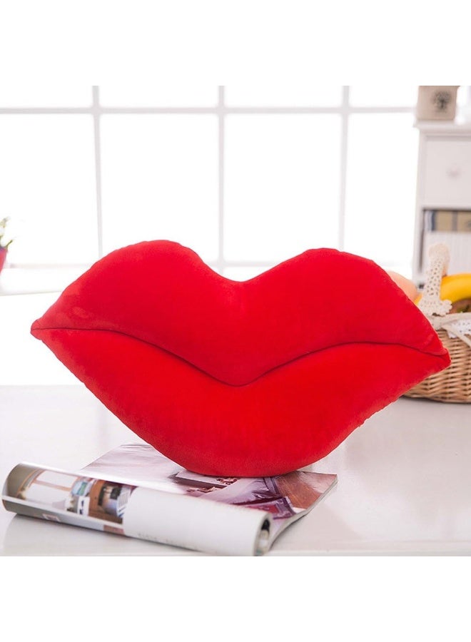 LEVINIS Red Lip Shape Throw Pillows Soft Velvet Decorative Reversible Pillow Cushion for Bed Couch Office 236 x 136 Inch - Image 4