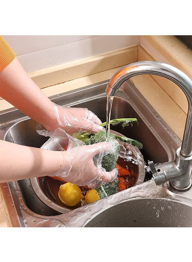 500-Piece Disposable Gloves, Safe Plastic Disposable Gloves for Cooking Food Prep