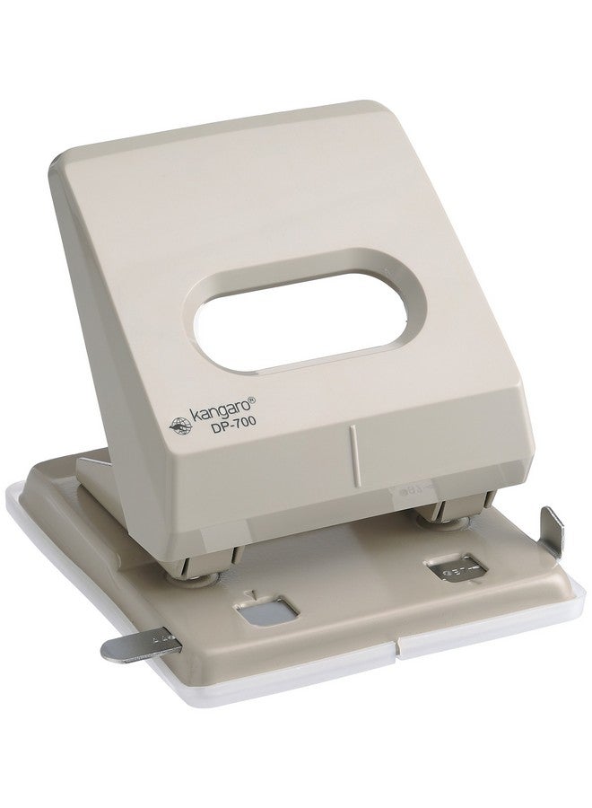 Kangaro Desk Essentials DP-700 2 Hole Metal Classic Heavy Duty Paper Punch | Removable Chip Tray with Durable Steel Consecution | Color May Vary, Pack of 1
