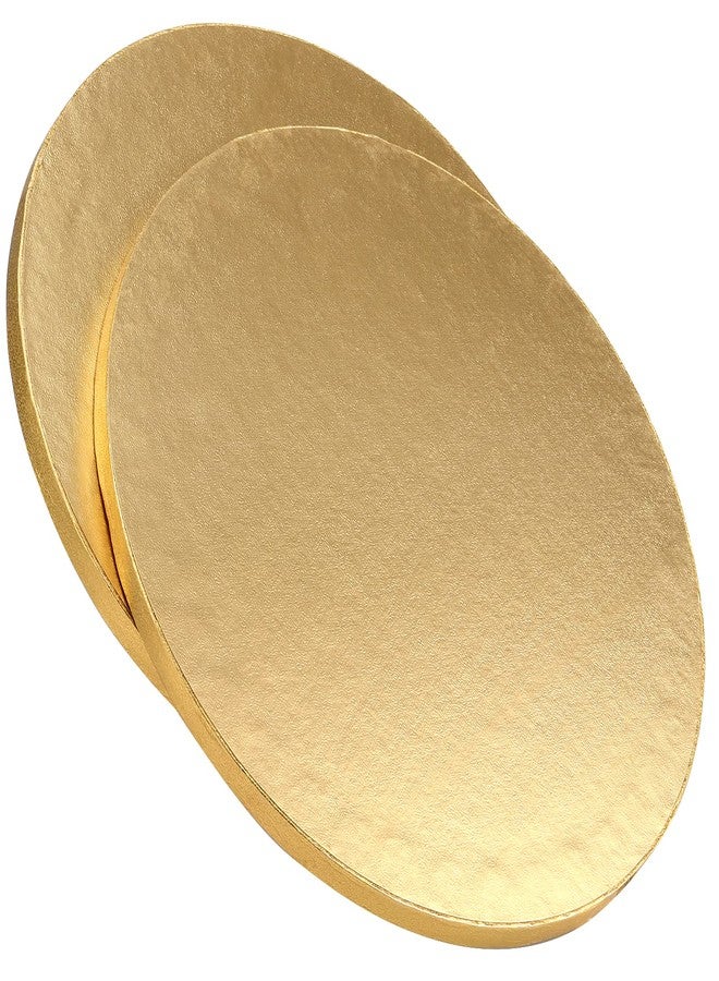 SINJEUN 10 Pack 12 Inch Gold Round Cake Drums, 1/2 Inch Thick Cake Board Drums Round, Corrugated Board Pizza Base Circle Cake Base for Displaying Heavy Multi-Layer Cakes, Pastry - Image 5