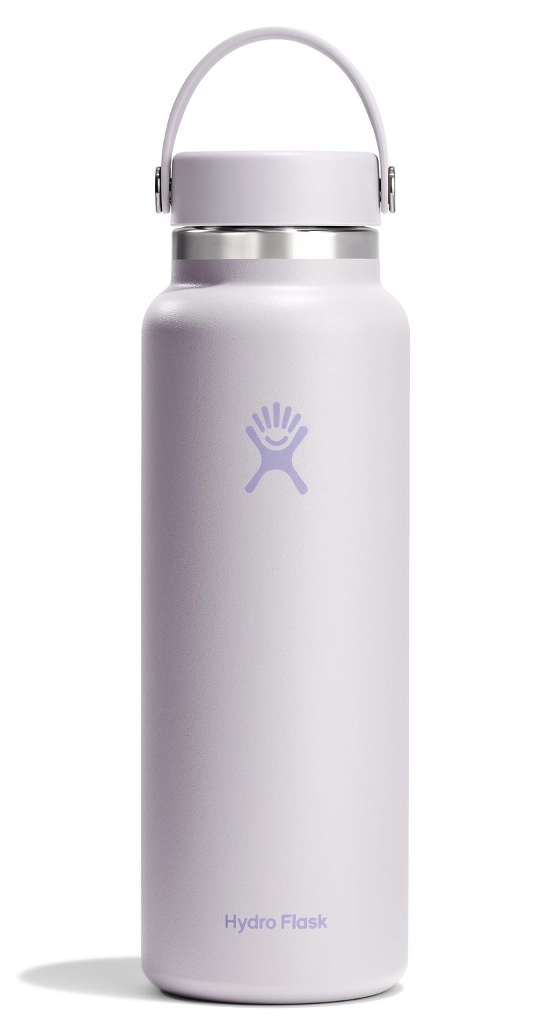 Hydro Flask Water Bottle Insulated Stainless Steel Wide Mouth Flex Lid Non Spill Leakproof and Refillable in 40 Oz Cloud Pink - Image 2