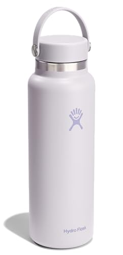 Hydro Flask Water Bottle Insulated Stainless Steel Wide Mouth Flex Lid Non Spill Leakproof and Refillable in 40 Oz Cloud Pink - Image 3
