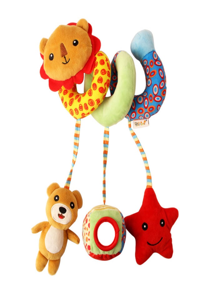 New cross-border multifunctional animal crib around plush toy newborn baby comfort bed around lathe hanging toy lion bed around - Image 1