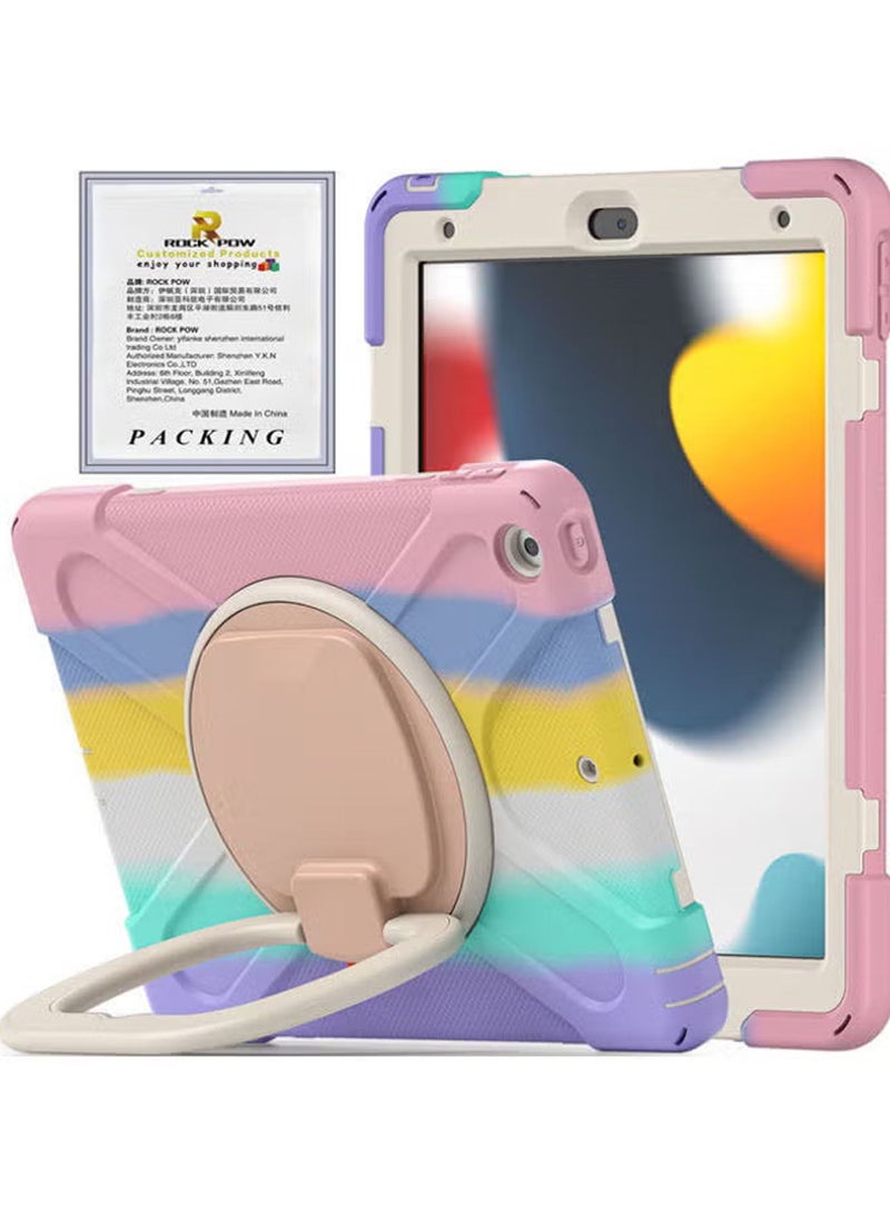 Rock Pow iPad 10.2 Case 2021 iPad 9th/2020 iPad 8th/2019 iPad 7th Generation Case, Rugged Heavy Duty Shockproof Rotatable Kickstand Protective Cover for 10.2" iPad 9th/8th/7th Gen - Image 2