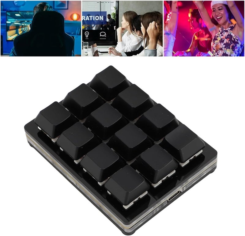 12-Key Mechanical Gaming Keypad with RGB Backlight, Type-C USB Interface, and Hot-Swappable Switches - Image 4