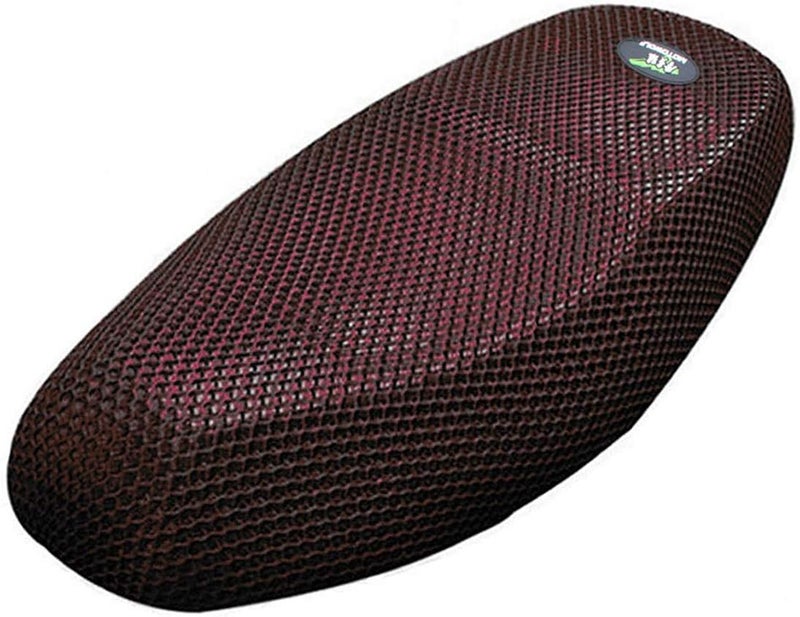 AUTUT Motorcycle Scooter Moped Seat Cover - XXL Black Red - Image 1