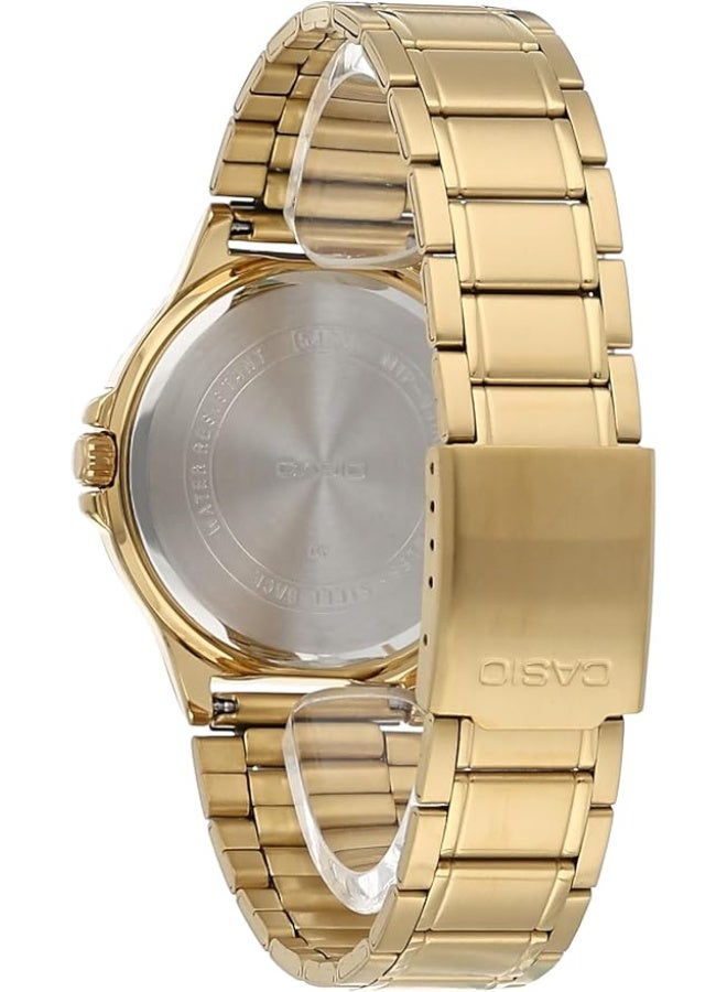 CASIO Men's Stainless Steel Gold & Black Dial Watch MTP-V300G-1AUDF - Image 4