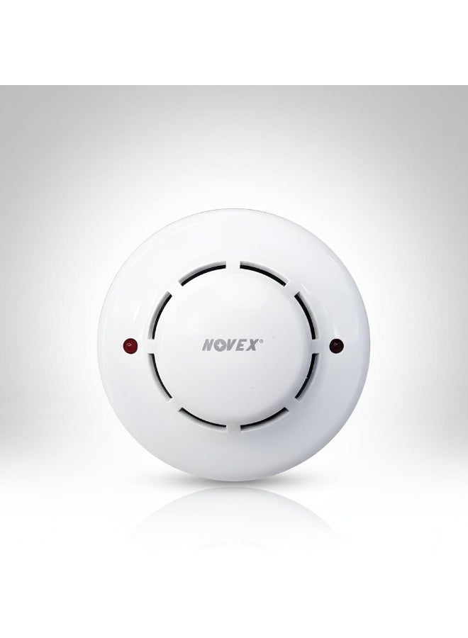 NOVEX NSD-1005 Smoke Detector 12V-24VDC, AC Ceiling Mount Fire Alarm with Dual LED Indicator – Residential & Commercial Fire Safety Sensor - Image 1