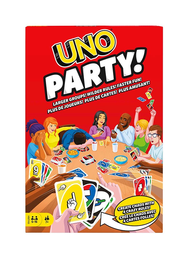 Mattel Games UNO Party  Family Card Game for Large Groups, Kids and Adults  - Image 1