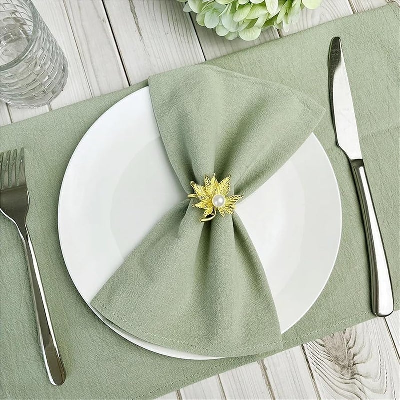 Terracotta Cotton Cloth Napkins 12Pcs 30x45cm Kitchen Serviette Table Decor - Image 5