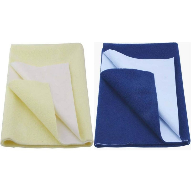 Sleep Matic Quick Dry Waterproof Baby Bed Protector Sheet 70 x 50 cm Small (Yellow, Blue)