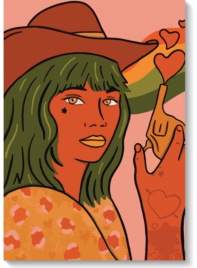 RYN Woman Modern Wall Art Multicolour 40x60cm - Image 1