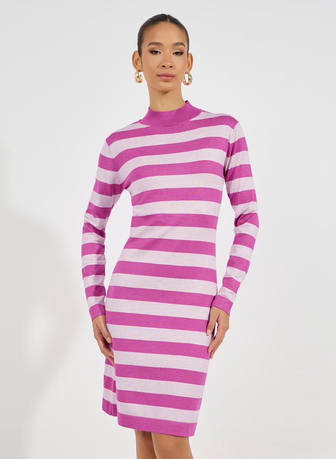 Styli Striped Sweater Dress - Image 2