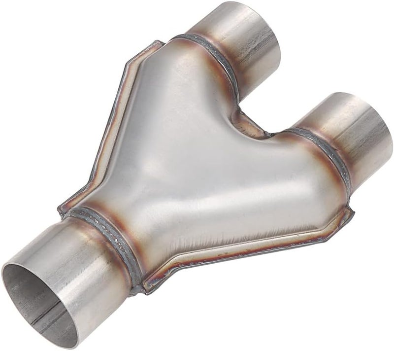 LCGP Stainless Steel Y Pipe 2.5 Inch ID Single to 2.25'' Inch ID Dual Exhaust Adapter Connector 10" Overall Length - Image 4