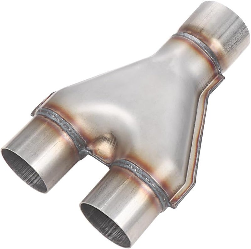 LCGP Stainless Steel Y Pipe 2.5 Inch ID Single to 2.25'' Inch ID Dual Exhaust Adapter Connector 10" Overall Length - Image 5