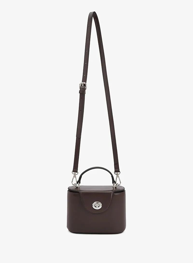 سيليست Solid Crossbody Bag With Twist Lock Closure