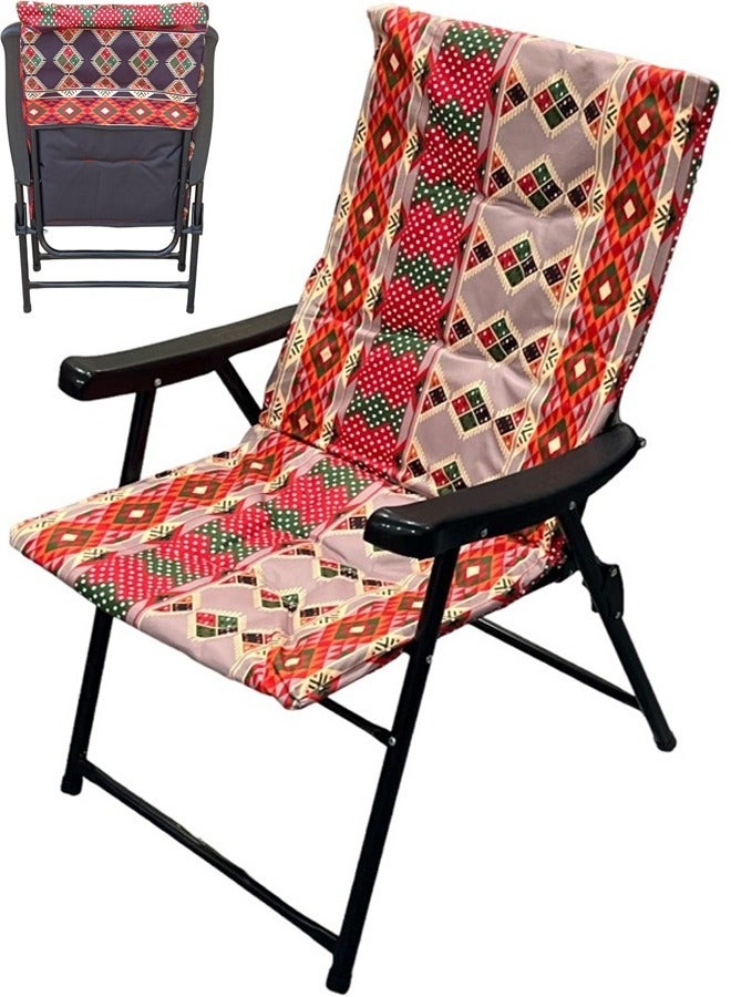 كادي ون كرسي تخييم قابل للطي مقعد تخييم مبطن خفيف الوزن بظهر مرتفع للتخييم في الهواء الطلق والشاطئ للتخييم و الرحلات - Image 1