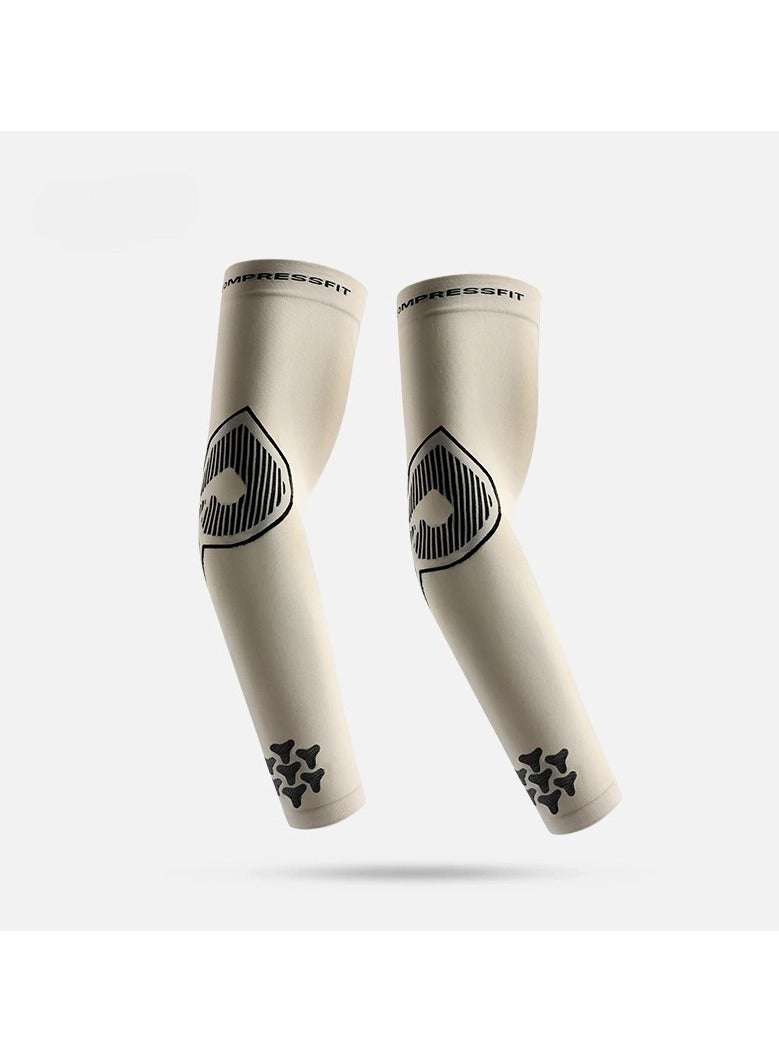 لون الكتان واقية من الشمس الجليد الحرير الأكمام| الأشعة فوق البنفسجية حماية الشمس الذراع الأكمام التبريد الرياضية كم مكافحة الانزلاق الجليد الحرير دفئ الذراع يغطي للرجال والنساء - Image 1