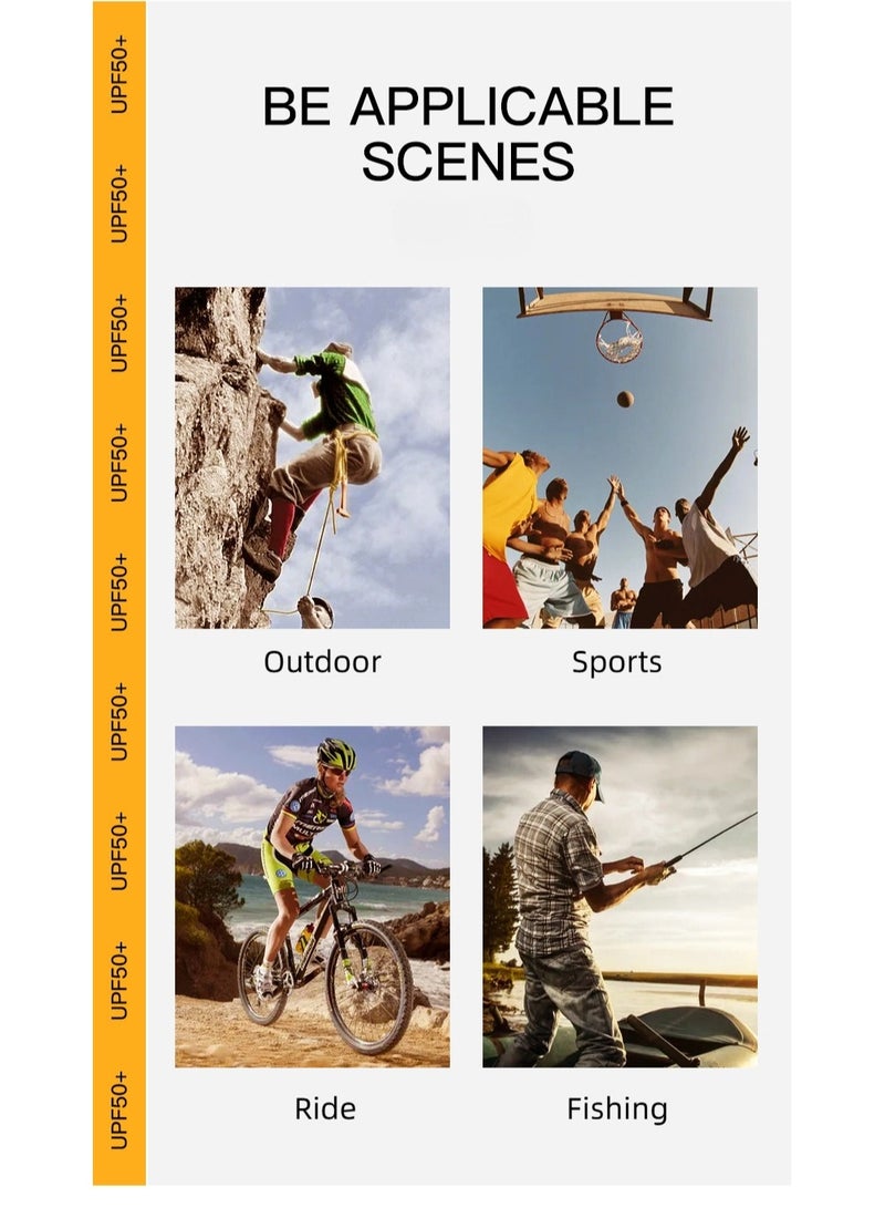 لون الكتان واقية من الشمس الجليد الحرير الأكمام| الأشعة فوق البنفسجية حماية الشمس الذراع الأكمام التبريد الرياضية كم مكافحة الانزلاق الجليد الحرير دفئ الذراع يغطي للرجال والنساء - Image 2