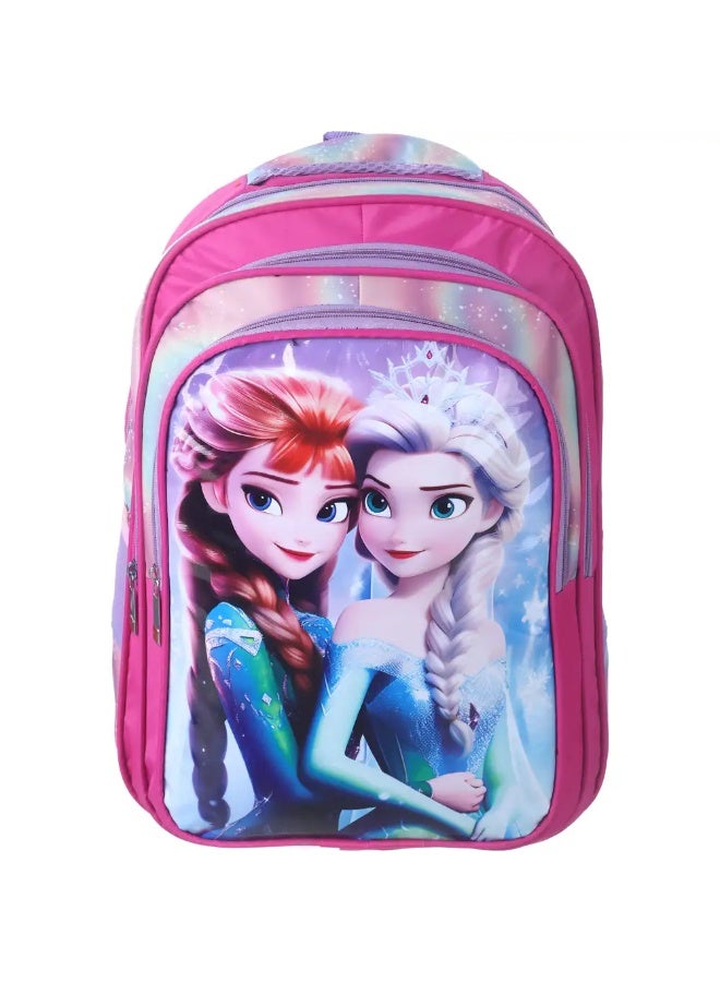 شنطة مدرسية ميكروفيبر للبنات، 16 بوصة، 3 سوستة - متعدد الالوان - Image 1