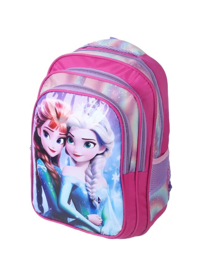 شنطة مدرسية ميكروفيبر للبنات، 16 بوصة، 3 سوستة - متعدد الالوان - Image 2