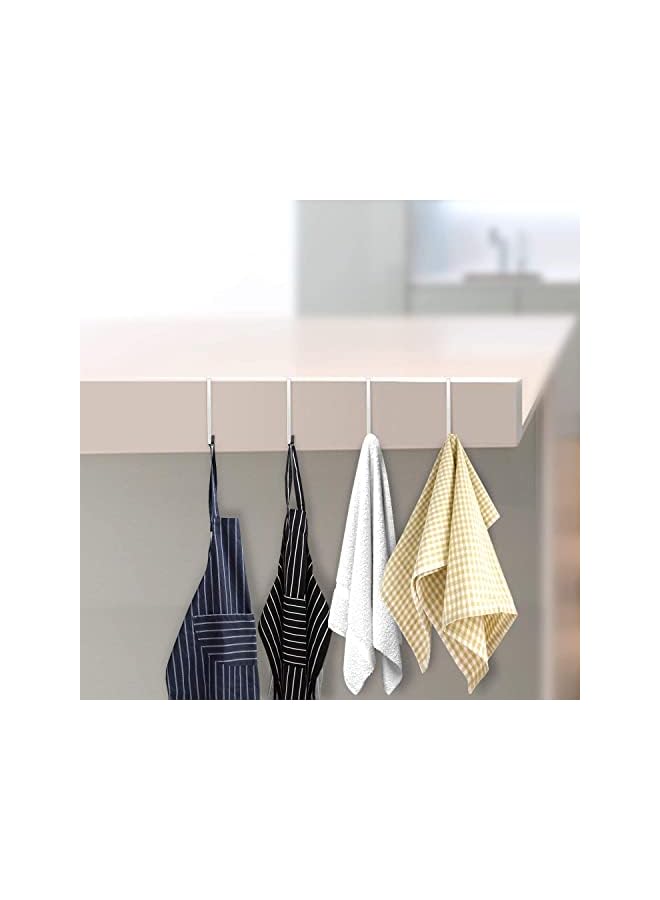 promass 12 Pcs Adjustable Over The Door Hooks, Heavy Duty Stainless Steel Door Hanger and Door Hooks for Living Room, Bathroom, Bedroom, Hanging Keys, Hats,Towels, Coats and Handbags - Image 4