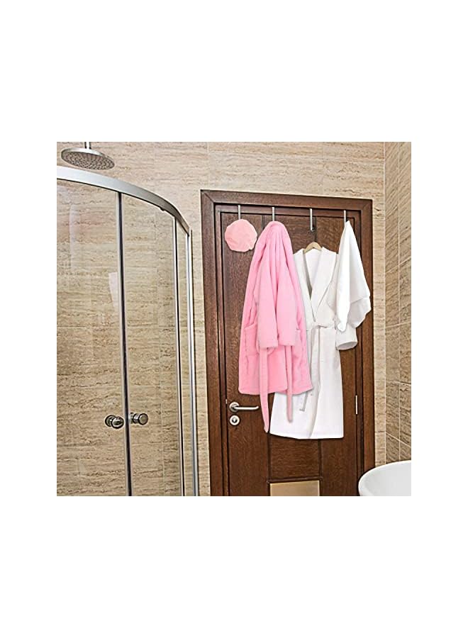 promass 12 Pcs Adjustable Over The Door Hooks, Heavy Duty Stainless Steel Door Hanger and Door Hooks for Living Room, Bathroom, Bedroom, Hanging Keys, Hats,Towels, Coats and Handbags - Image 5