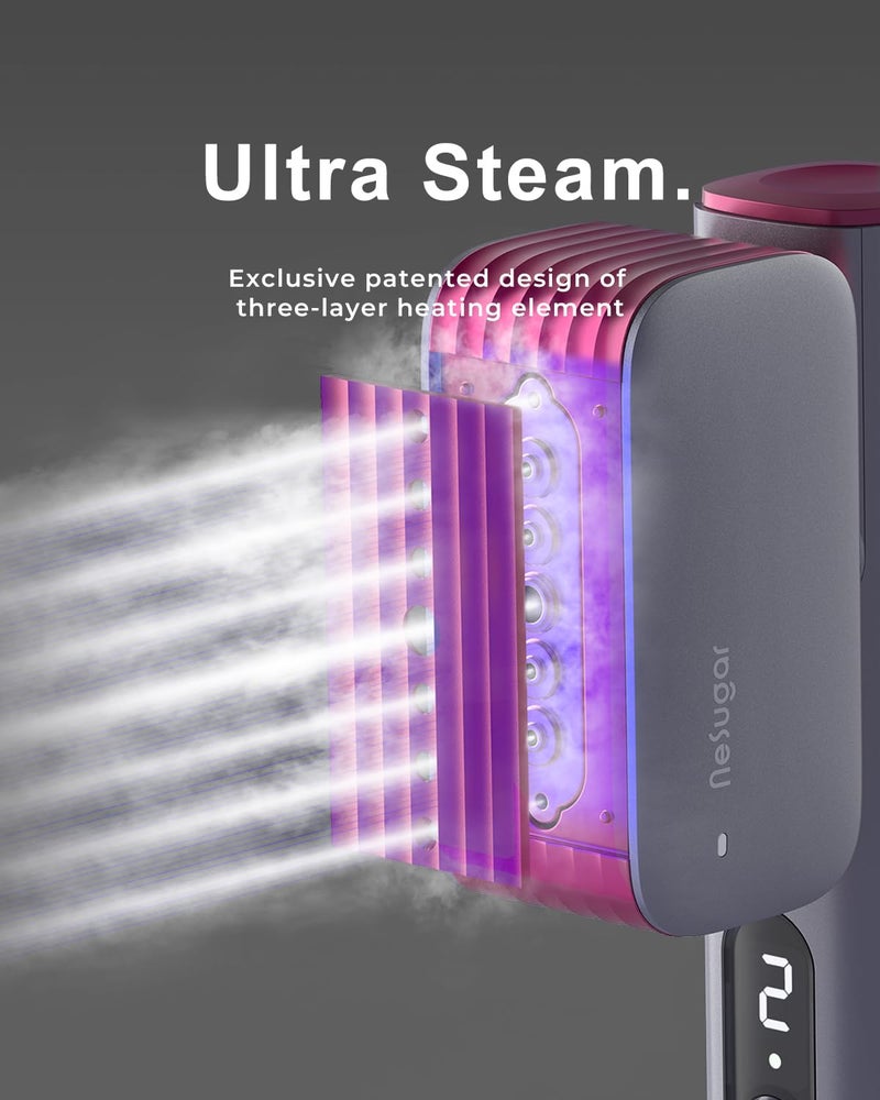 nesugar G2 Pro Smart Handheld Steamer for Clothes â€“ Global Voltage Adaptation, Palm-Sized & Lightweight (0.8lb), Dual Steam Modes, Easy Wrinkle Remover, Auto Shut-Off, for Travel & Home (100-240V) - Image 3
