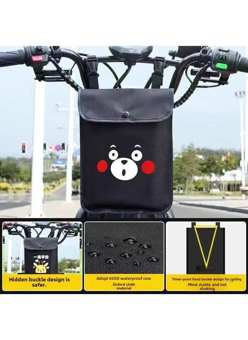 Generic Waterproof Large Capacity Bike Pouch Black Bear [New Double Layer Waterproof Thickened Large Size with Cover] 