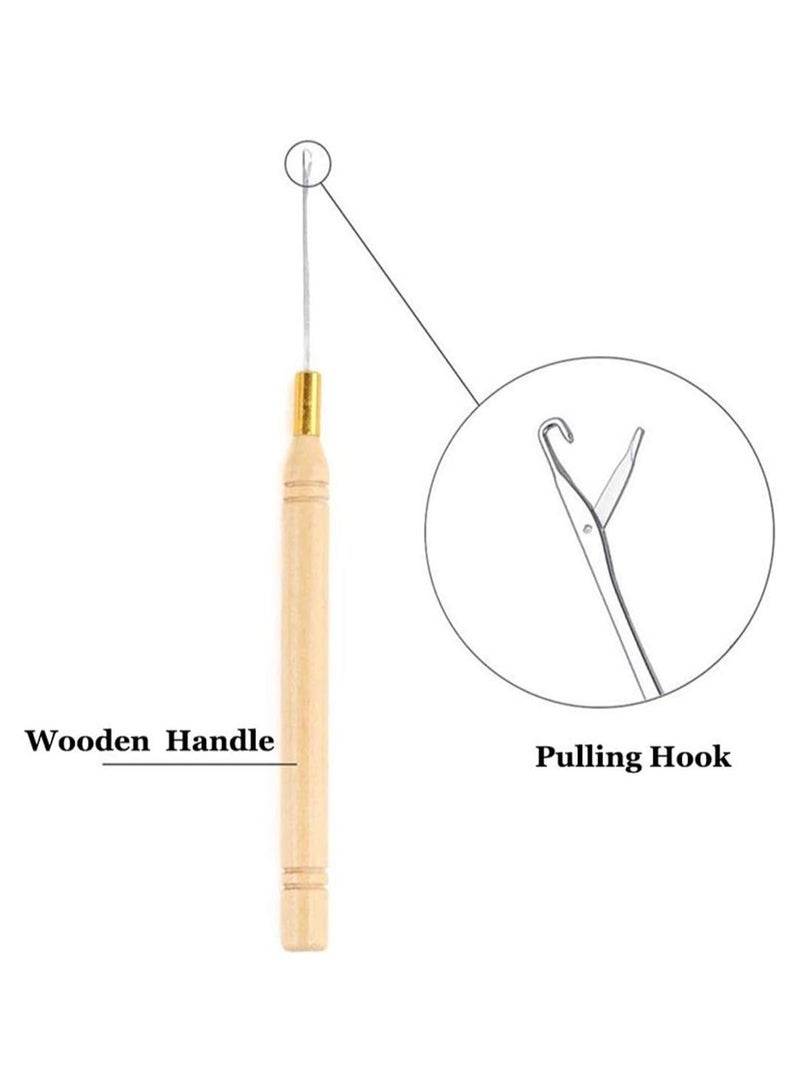 إستيل مجموعة وصلات الشعر Estelle، مجموعة وصلات الشعر المستعار كماشة وحلقة طرفية مع 500 قطعة من ملحقات وصلات الشعر ذات الحلقات الصغيرة (بني) - Image 4