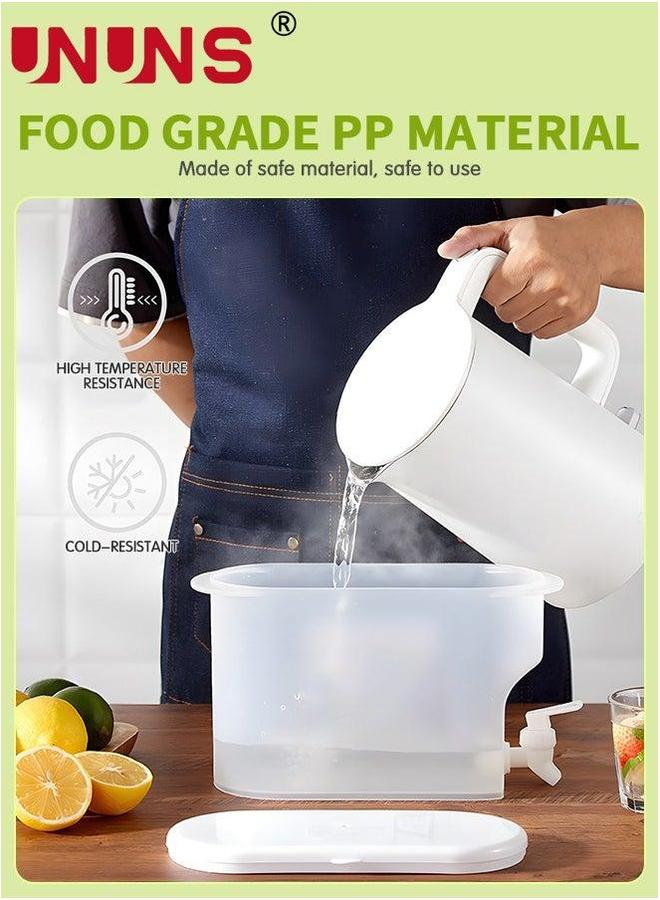 UNUNS Iced Beverage Dispensers,3.5L Cold Water Pitcher In Refrigerator With Faucet,Plastic Large Capacity Dispenser,Lemonade Fruit Teapot Drink Dispenser For Daily Use  - Image 5
