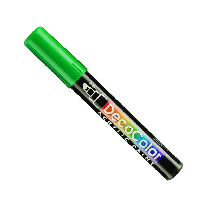 UCHIDA 315-C-4 Marvy Deco Color Chisel Tip Acrylic Paint Marker, Green - Image 3